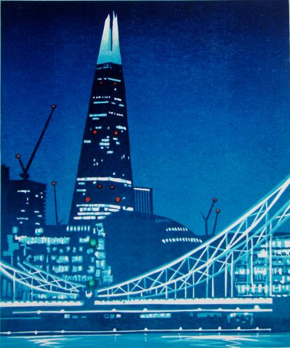  The Shard linocut London